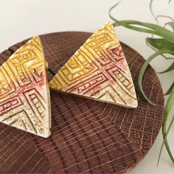 Vintage Textured Boho Earrings - Picture 2 of 5